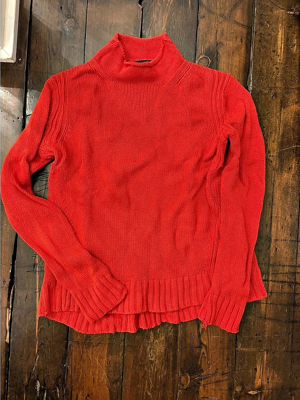 J.Crew Always Rollneck Cotton orange Red Sweater